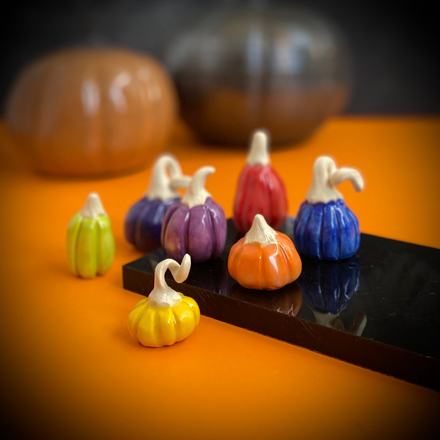 rainbow pumpkins (set of 7)