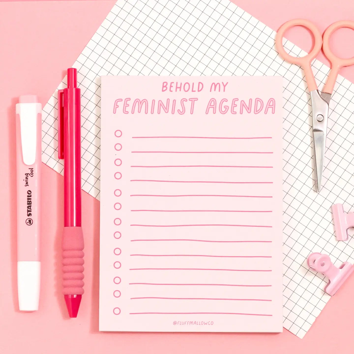 Behold My Feminist Agenda Notepad