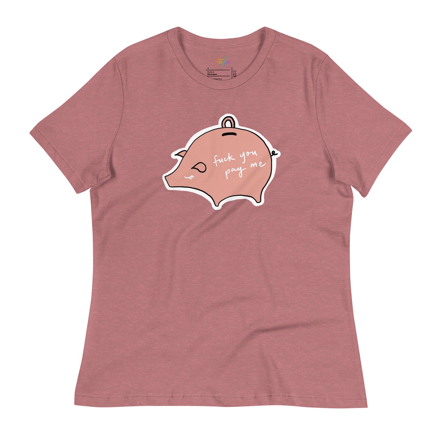 fuck you pay me curvy t-shirt