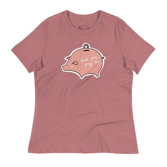 fuck you pay me curvy t-shirt
