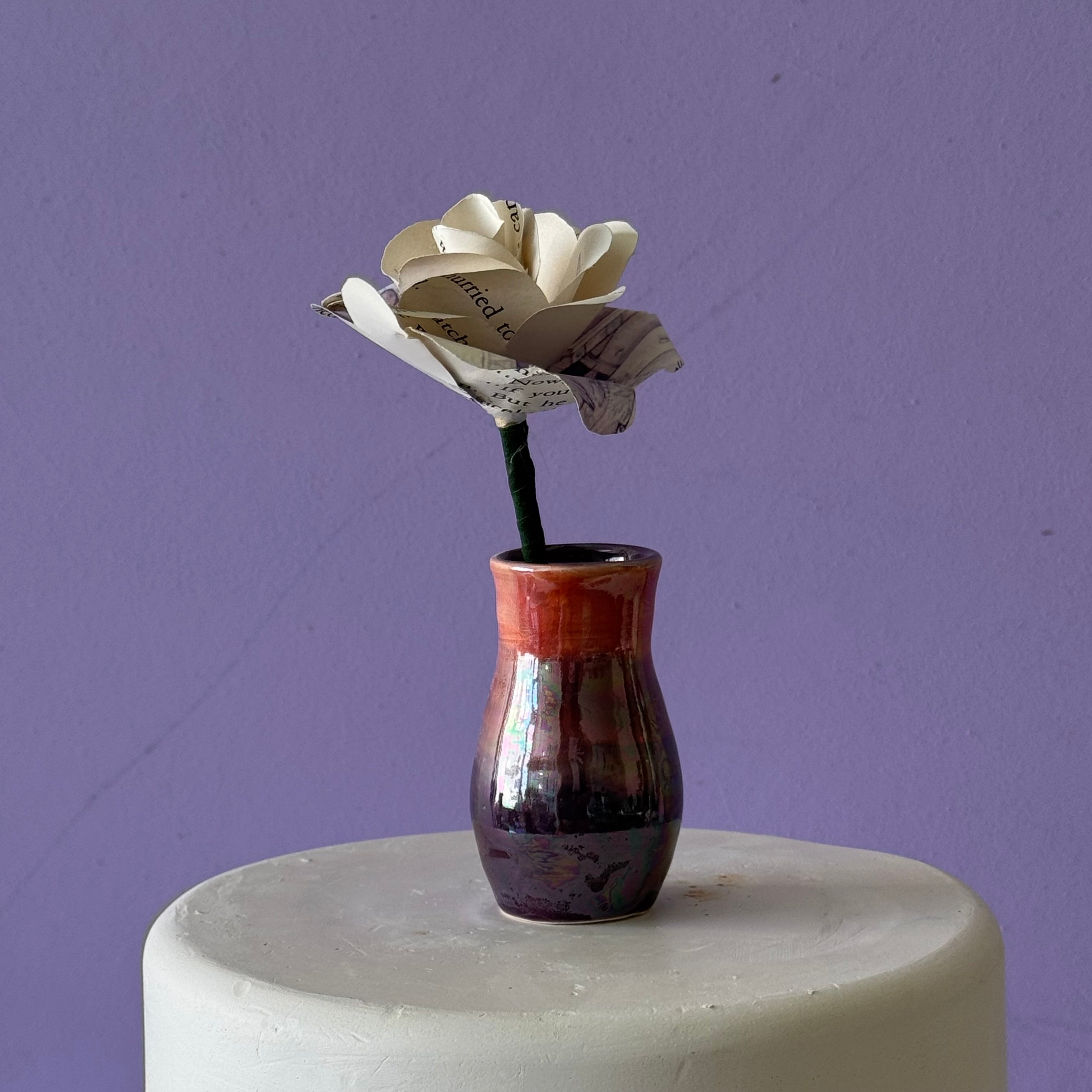 lustered bud vase 1