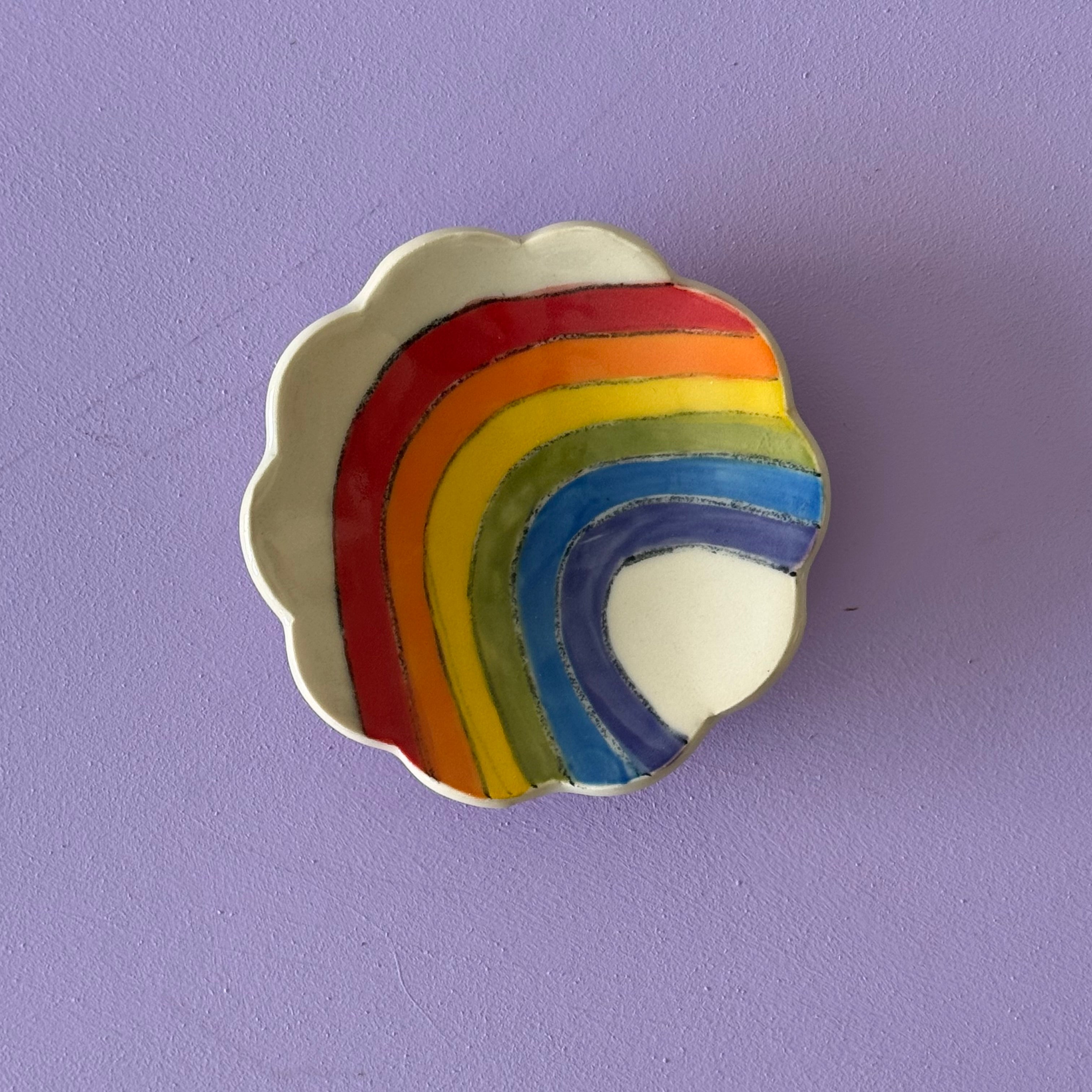 rainbow trinket dish