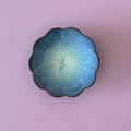 feathered blue trinket dish