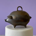 pewter piggy bank