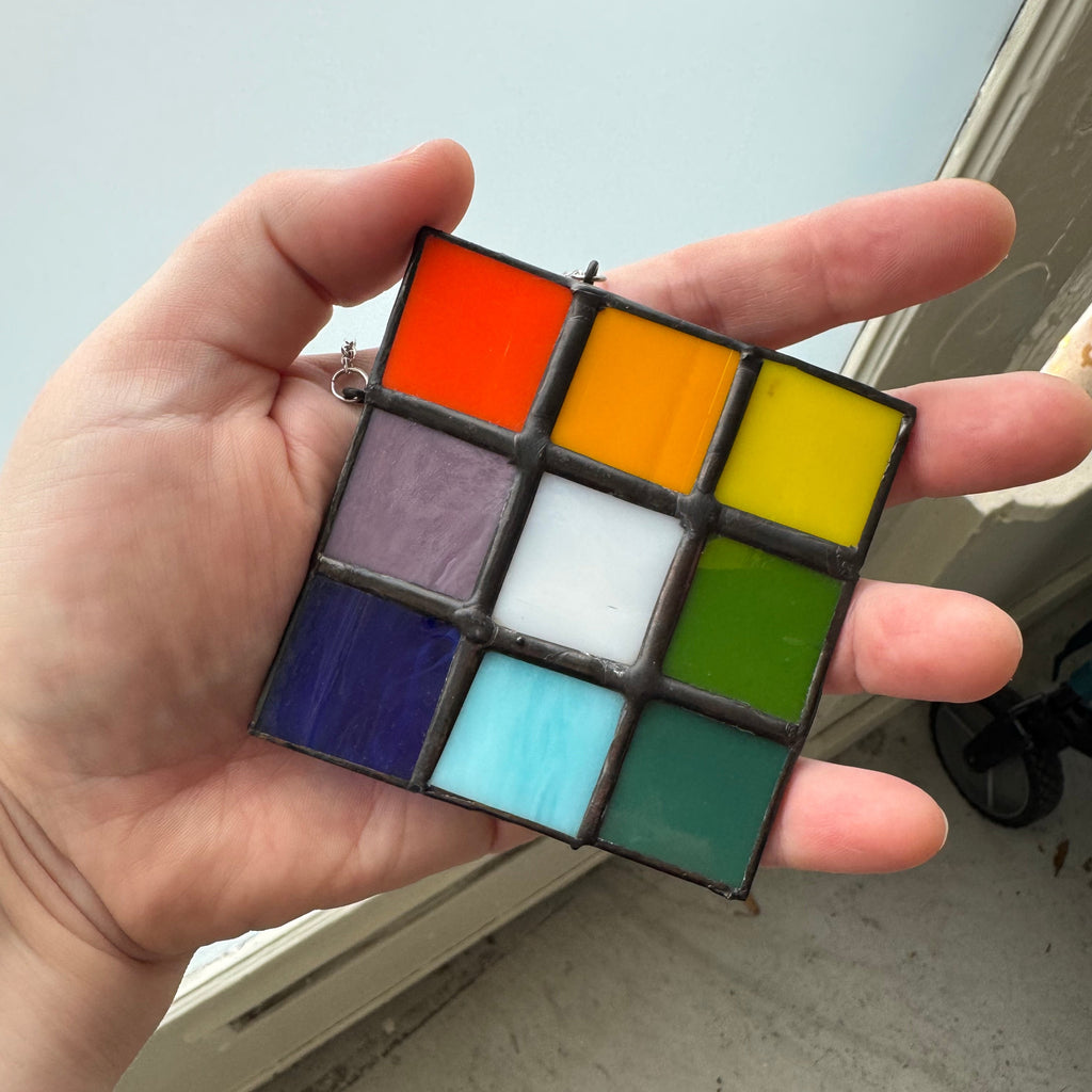 rainbow grid sun catcher