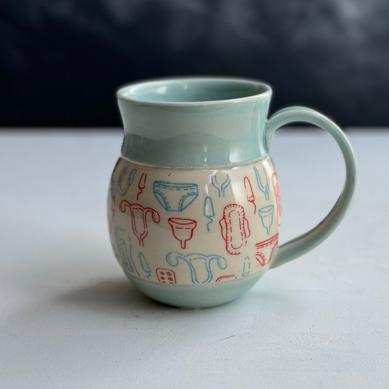 menstruation mug - blue