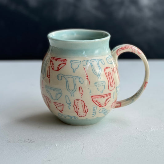 menstruation mug - blue