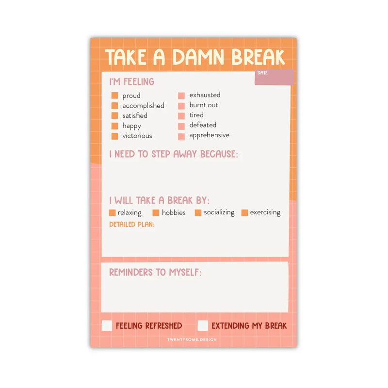 Take a Break Notepad