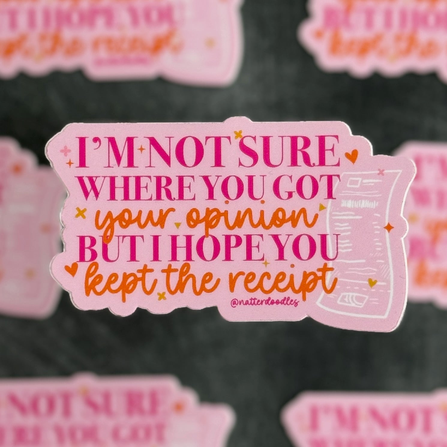 I Hope You Kept the Receipt Sticker