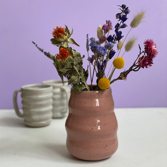 pink bubble vase