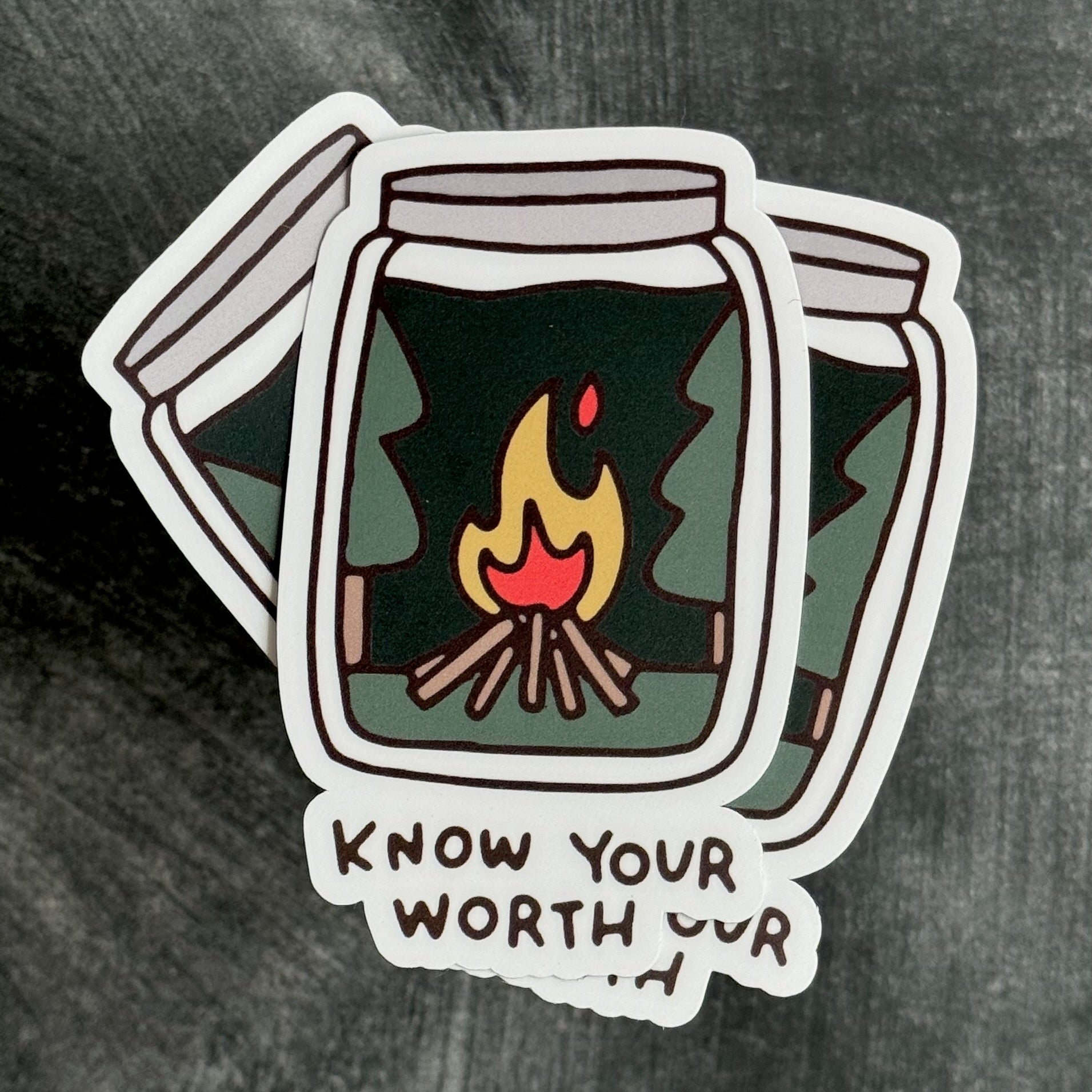 Know Your Worth Jar Sticker