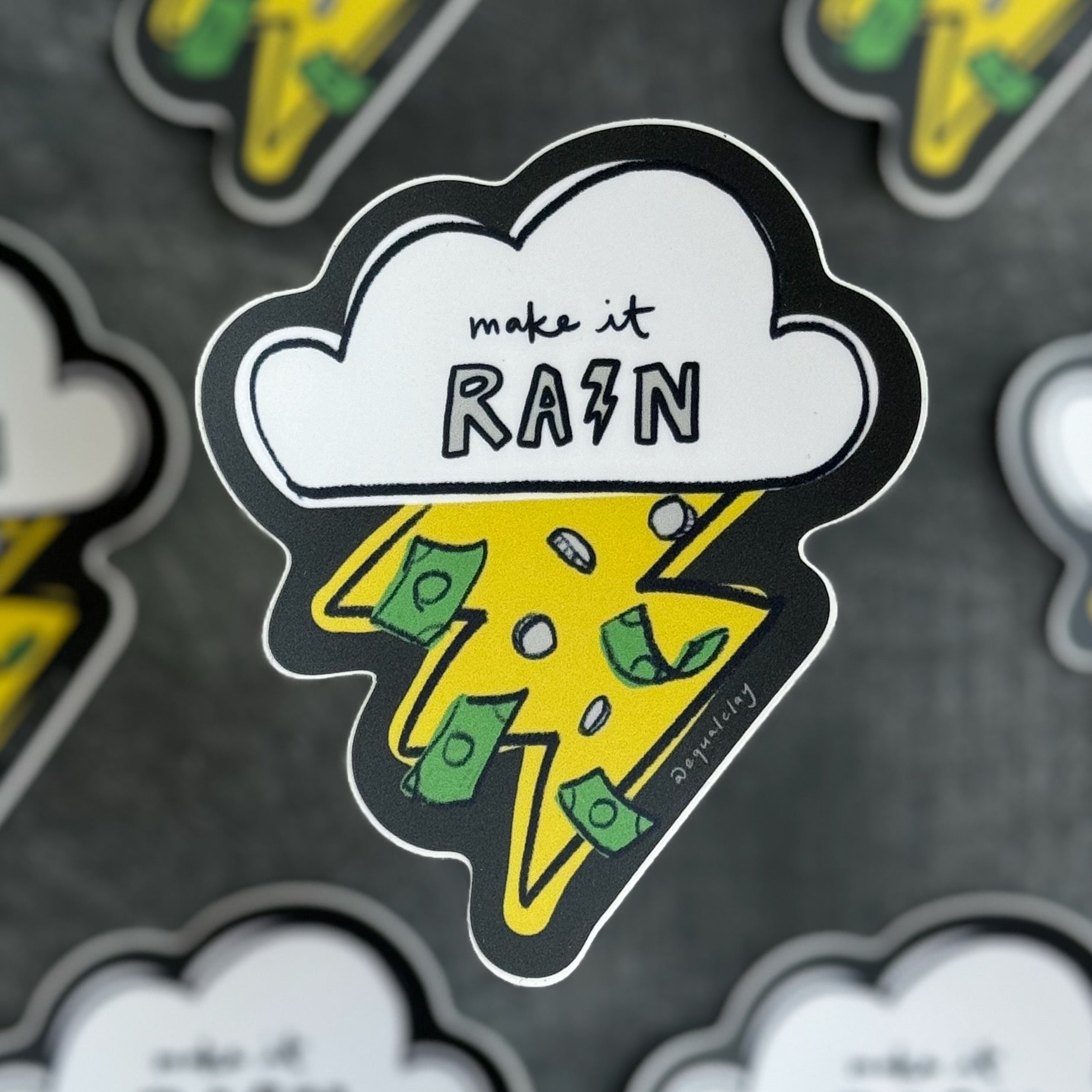 make it rain sticker