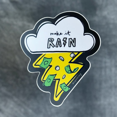 make it rain sticker