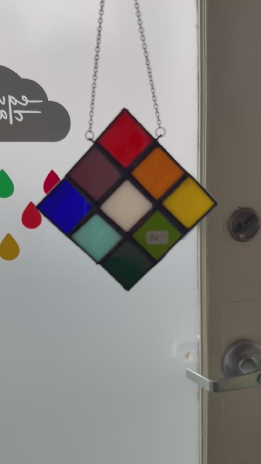 rainbow grid sun catcher